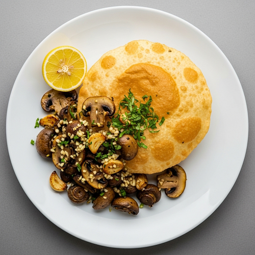 Spiced Mushrooms Poori 